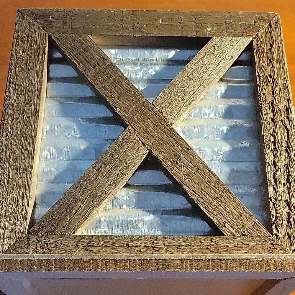 Rustic Wooden Tissue Box Holder New